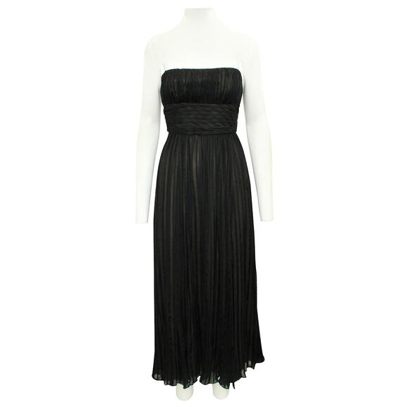bcbgmaxazria black strapless dress Peplum Gown Cutout V BCBGMAXAZRIA Satin Strapless Dress |